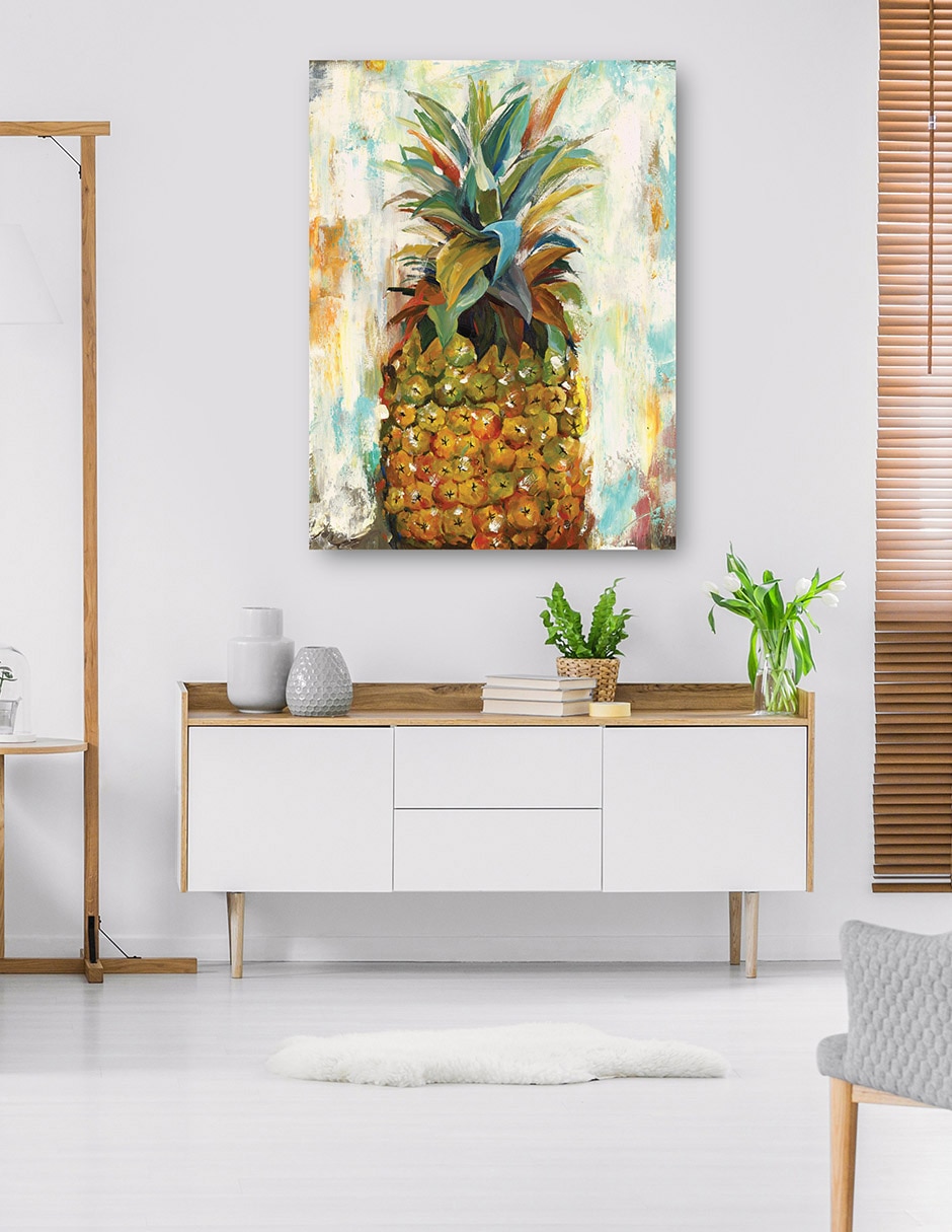 Cuadro decorativo Retrato De Piña técnica mixta Celebridades 6
