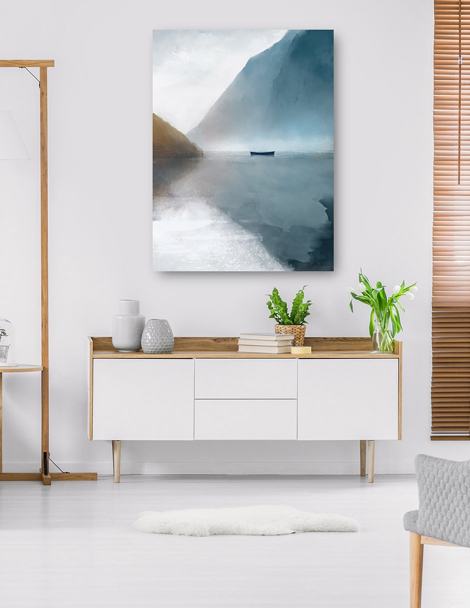 Cuadro decorativo Retrato De Cala Pacífica técnica mixta Lagos 6
