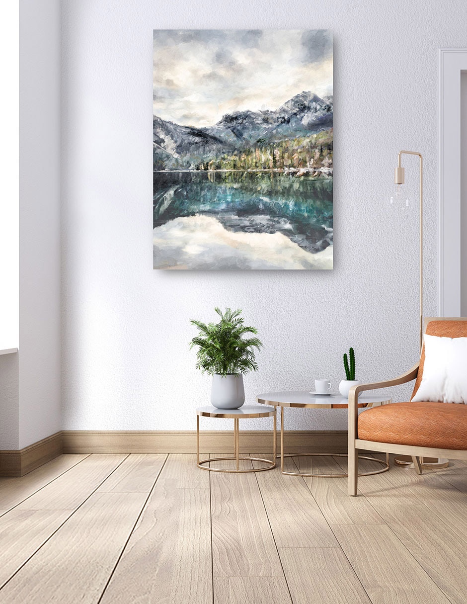 Cuadro decorativo Reflexiones Del Lago técnica mixta Lagos 6