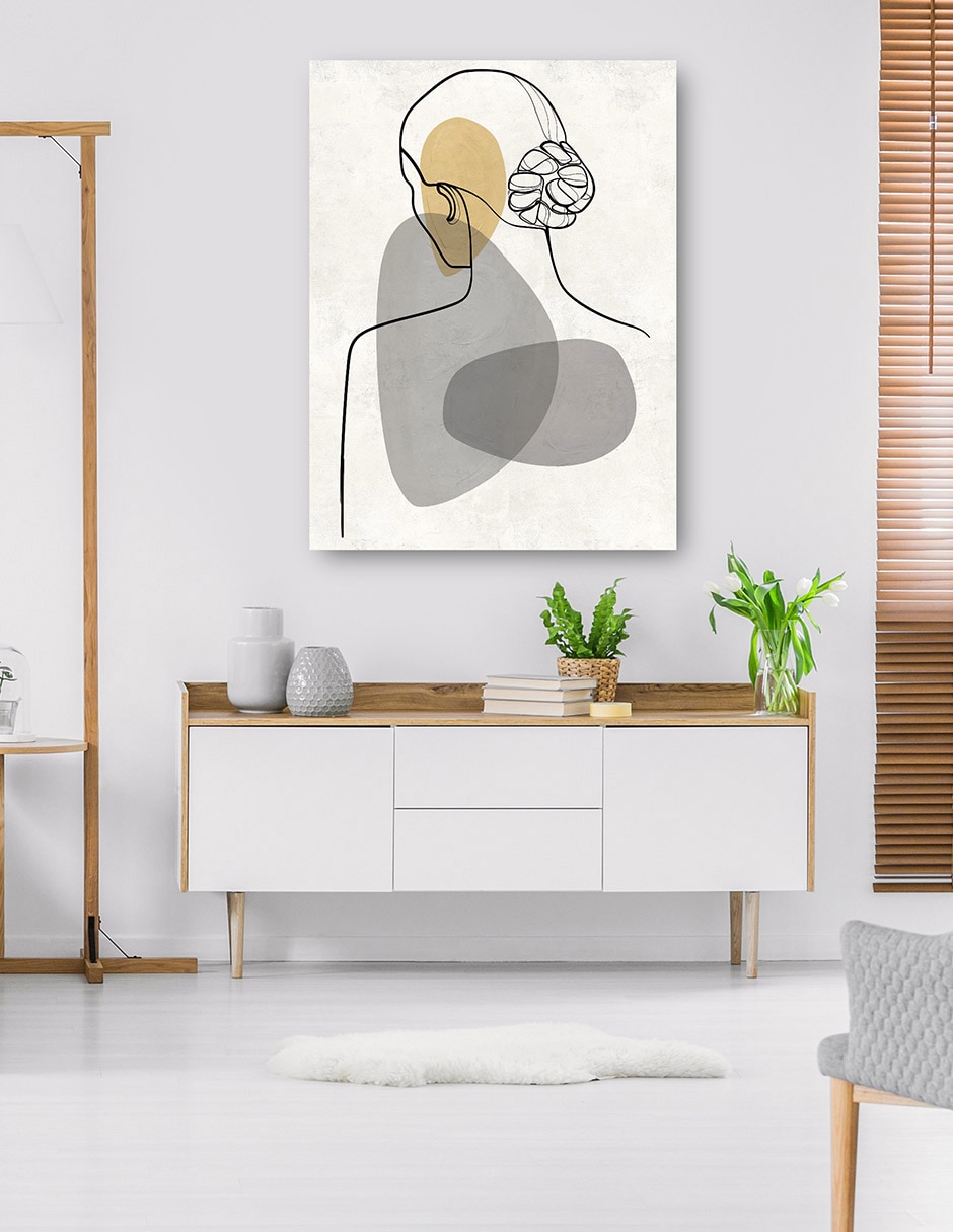 Cuadro decorativo Retrato De Mediados De Siglo I técnica mixta Gente 6
