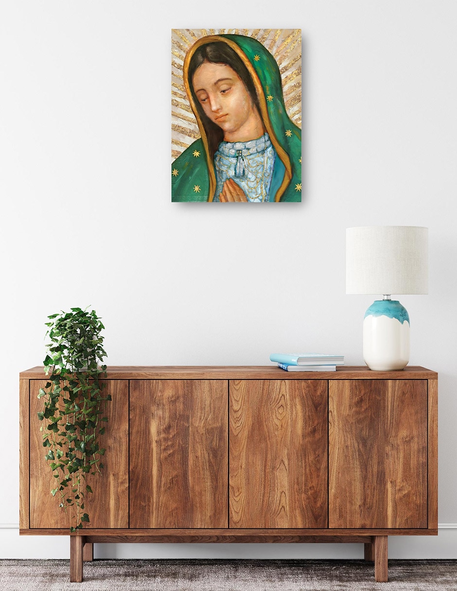 Cuadro decorativo Retrato De Nuestra Señora técnica mixta Vírgenes 2