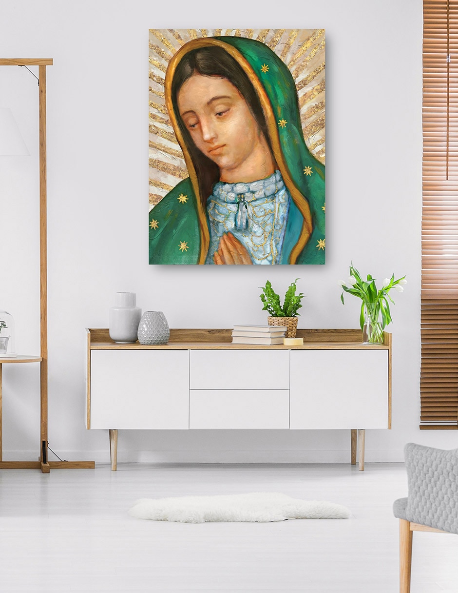 Cuadro decorativo Retrato De Nuestra Señora técnica mixta Vírgenes 6