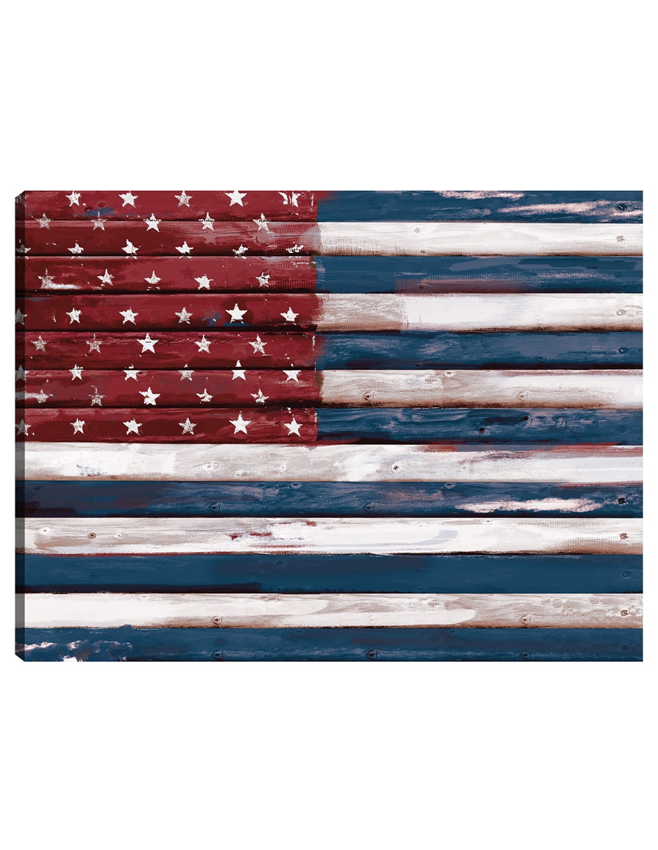 Cuadro decorativo Shiplap Lealtad Ii técnica mixta Patriotismo Cuadro decorativo Shiplap Lealtad Ii técnica mixta Patriotismo