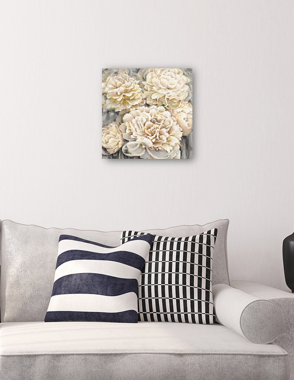 Cuadro decorativo Susurros De Peonía técnica mixta Floración 4