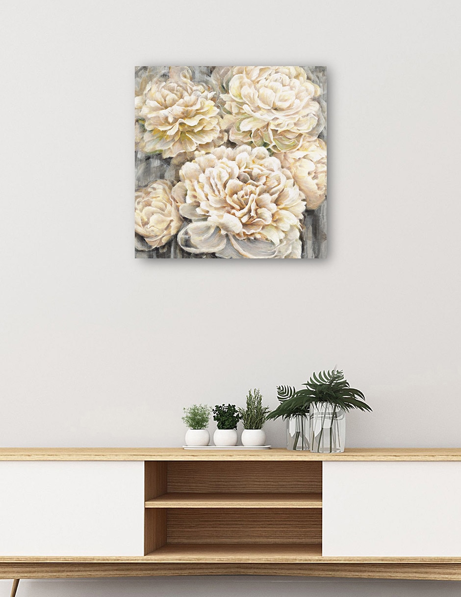 Cuadro decorativo Susurros De Peonía técnica mixta Floración 5