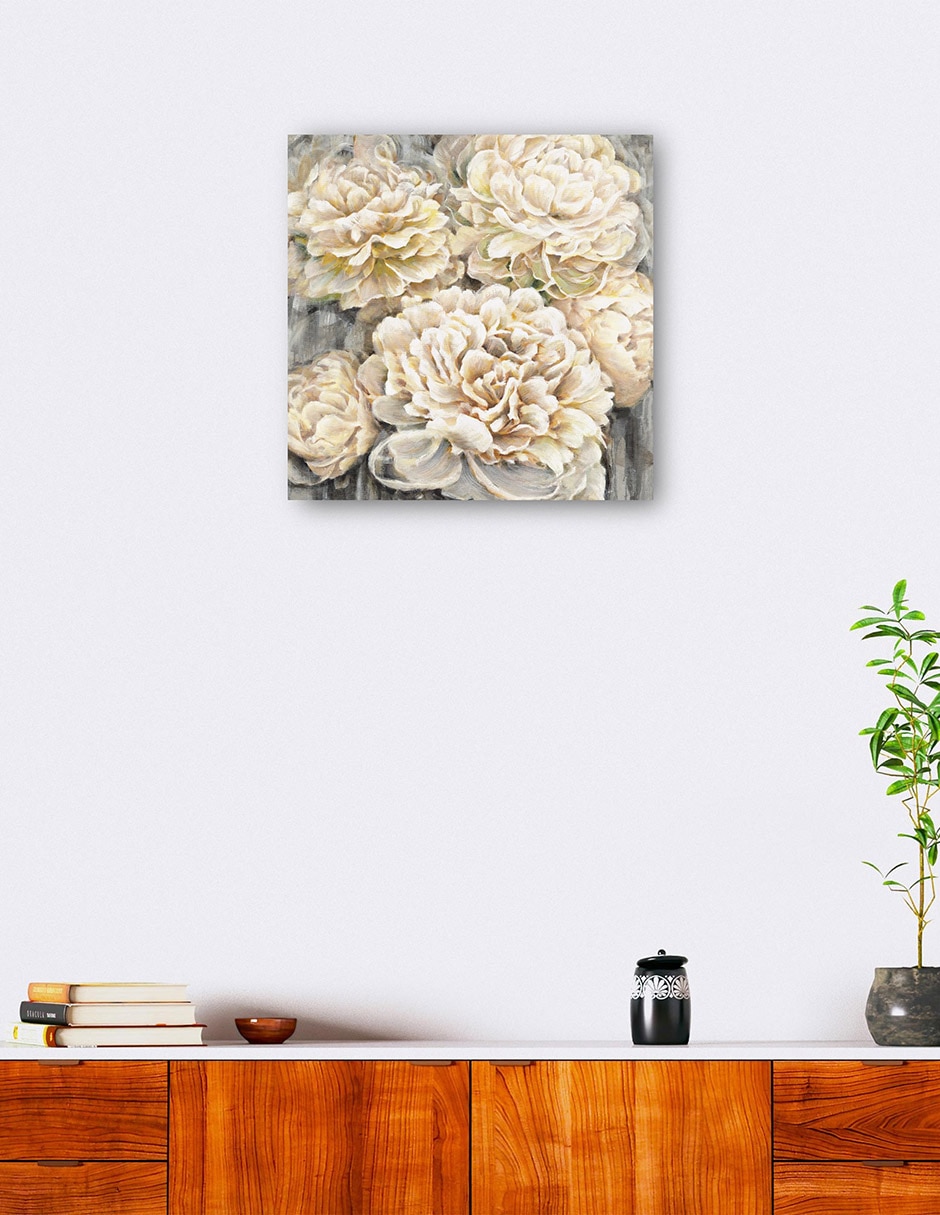 Cuadro decorativo Susurros De Peonía técnica mixta Floración 6