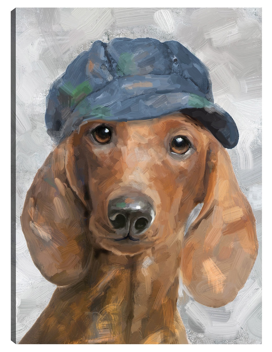 Cuadro decorativo Sombrero Feliz Iii técnica mixta Animales Domésticos