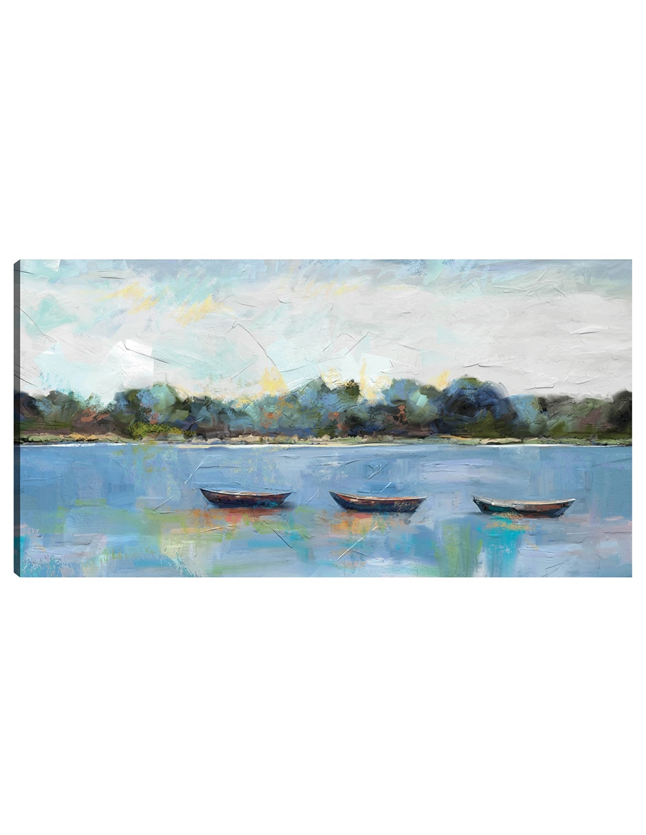 Cuadro decorativo Trío De Botes De Remos técnica mixta Lagos