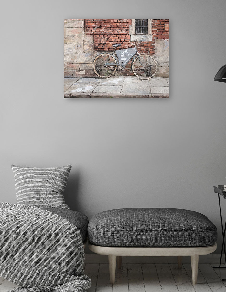 Cuadro decorativo Vive Libre técnica mixta Lugares 4