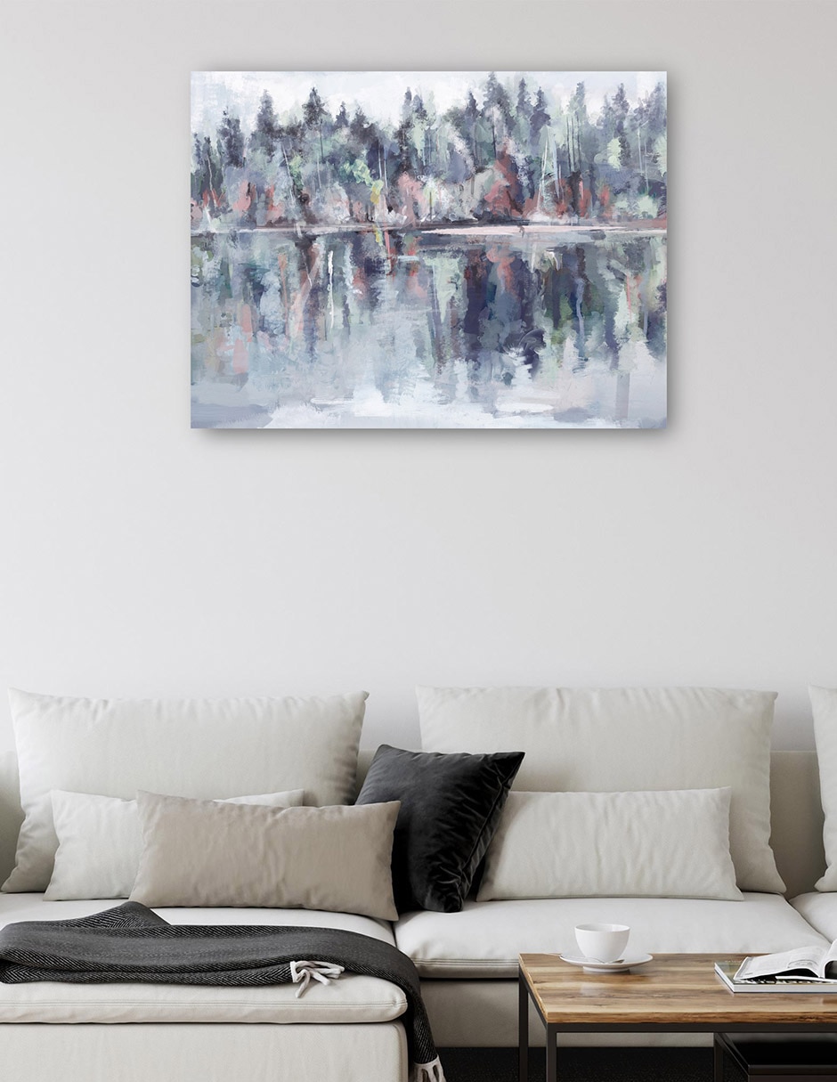 Cuadro decorativo Vista De La Casa Del Lago Luz Azul técnica mixta Lagos 5