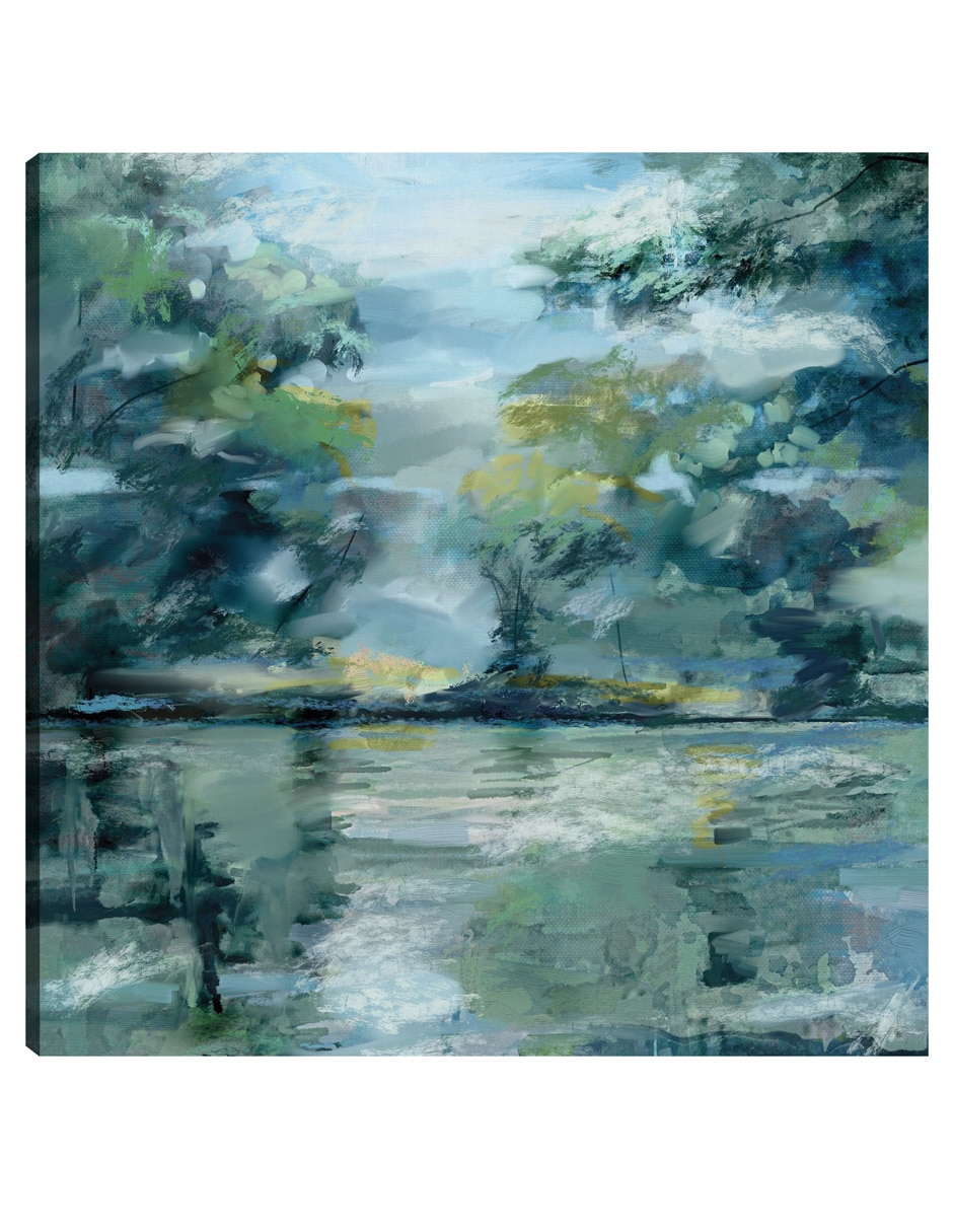 Cuadro decorativo Vista Junto Al Lago técnica mixta Lagos