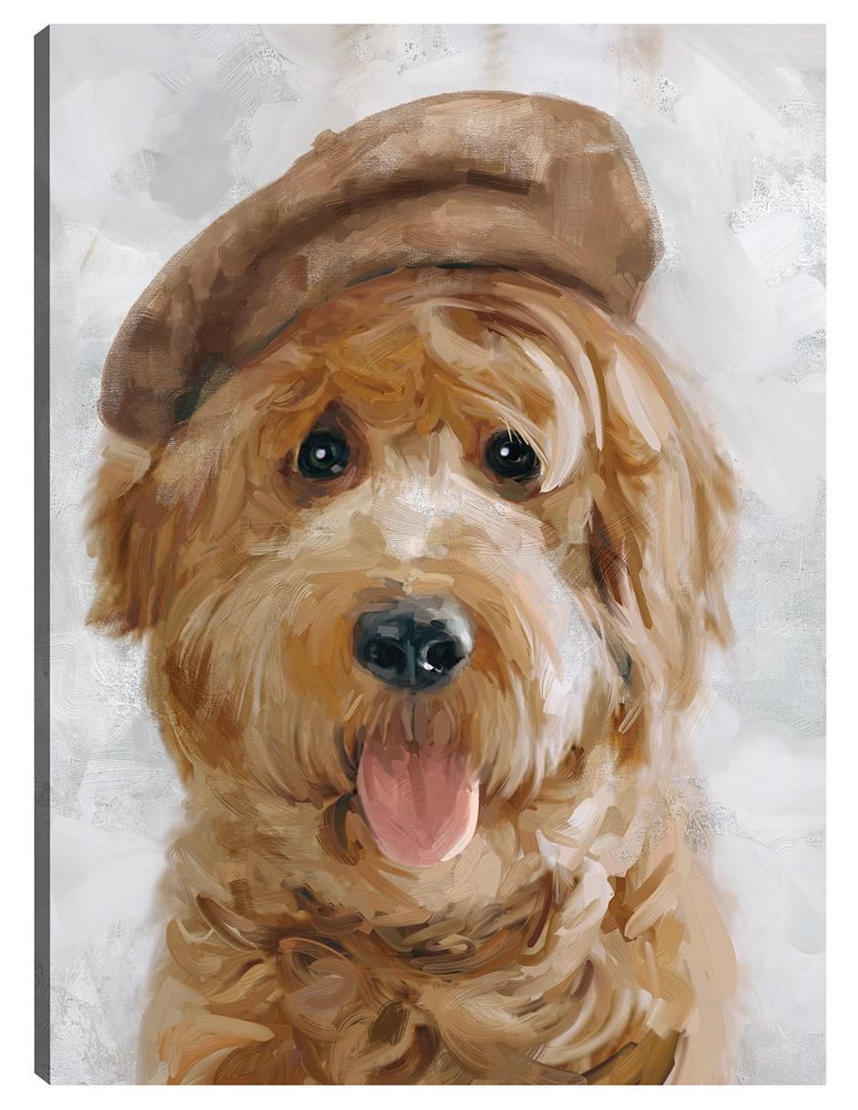 Cuadro decorativo Sombrero Feliz Ii técnica mixta Animales Domésticos