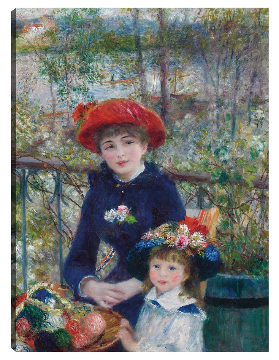 Cuadro decorativo Dos Hermanas (En La Terraza) (1881) técnica mixta Retratos Cuadro decorativo Dos Hermanas (En La Terraza) (1881) técnica mixta Retratos