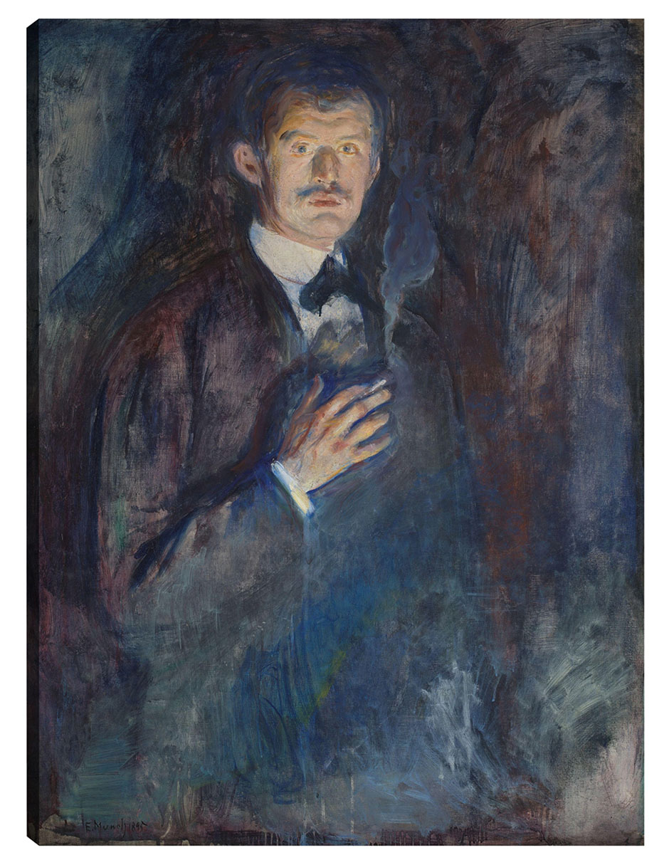 Cuadro decorativo Autorretrato Con Cigarrillo (1895) técnica mixta Retratos
