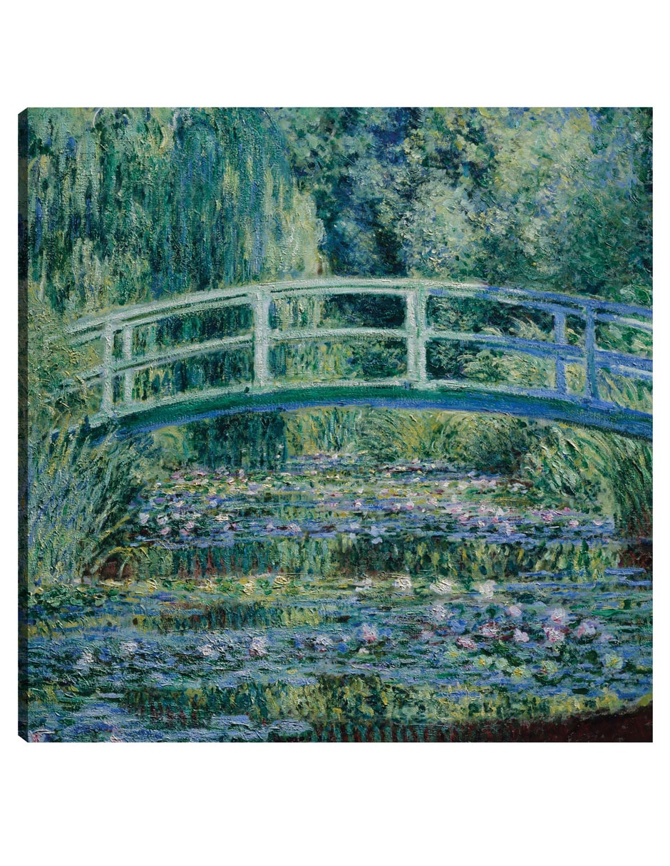 Cuadro decorativo Lirios De Agua Y Puente Japonés (1899) técnica mixta Lagos