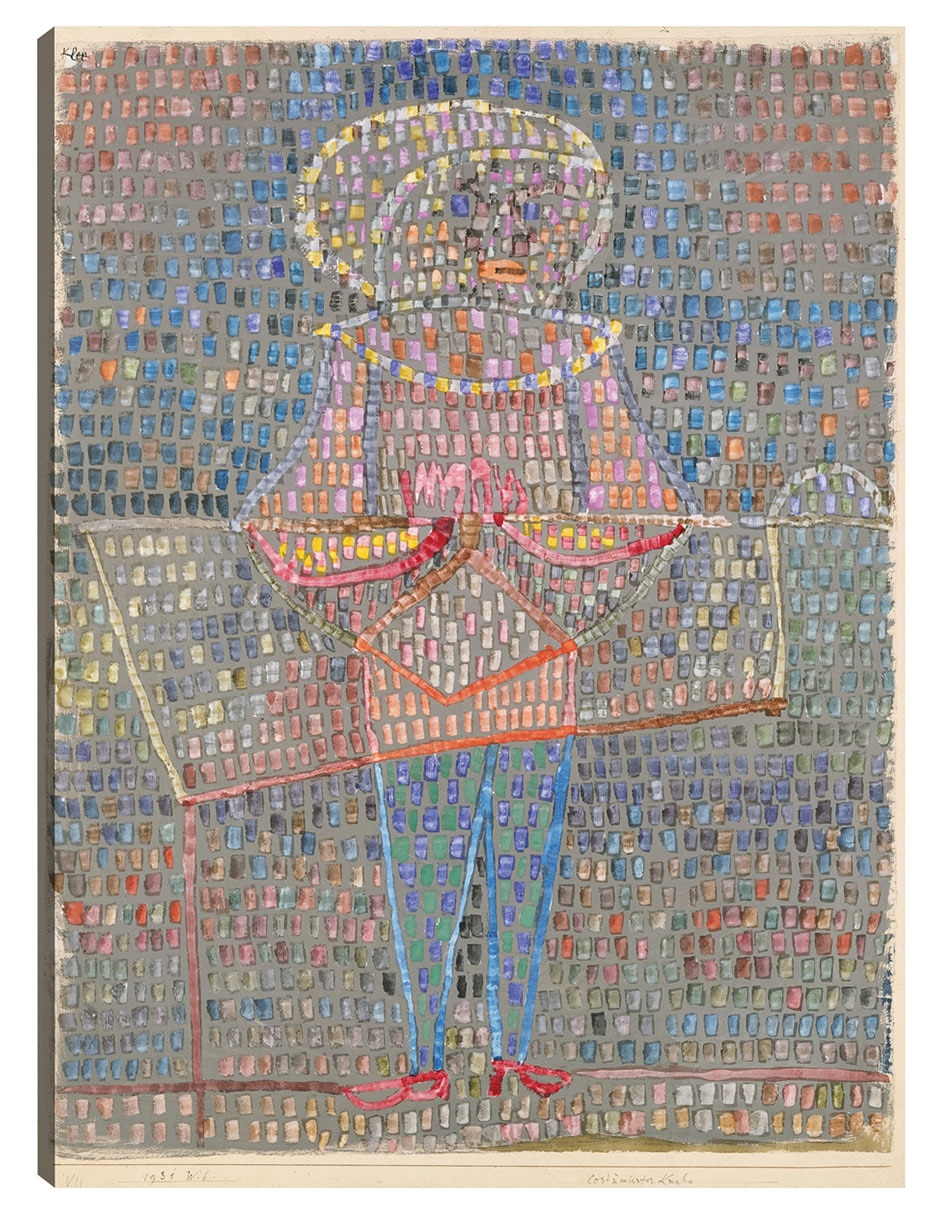 Cuadro decorativo Niño Disfrazado (1931) técnica mixta Divertido