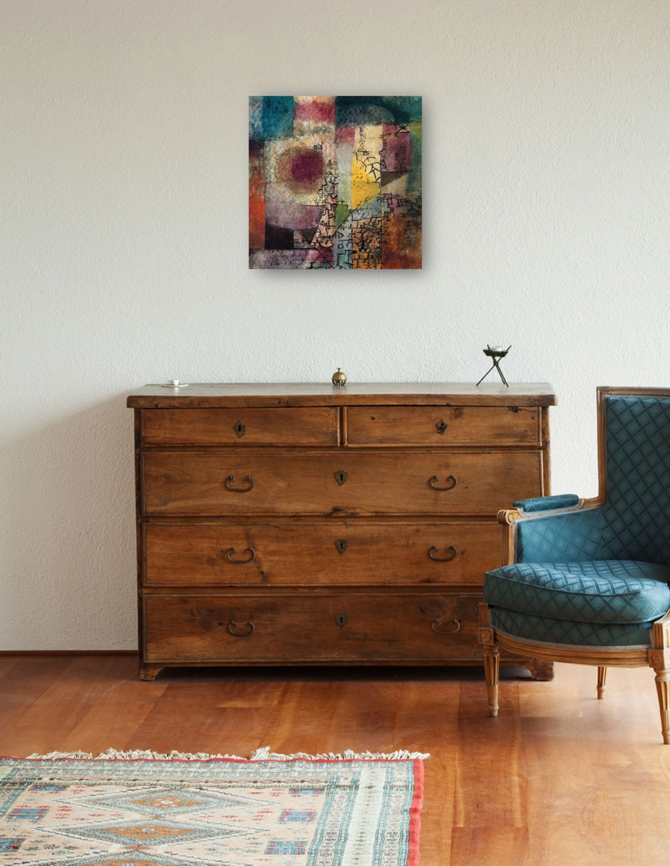 Cuadro decorativo 1914 técnica mixta Formas 3