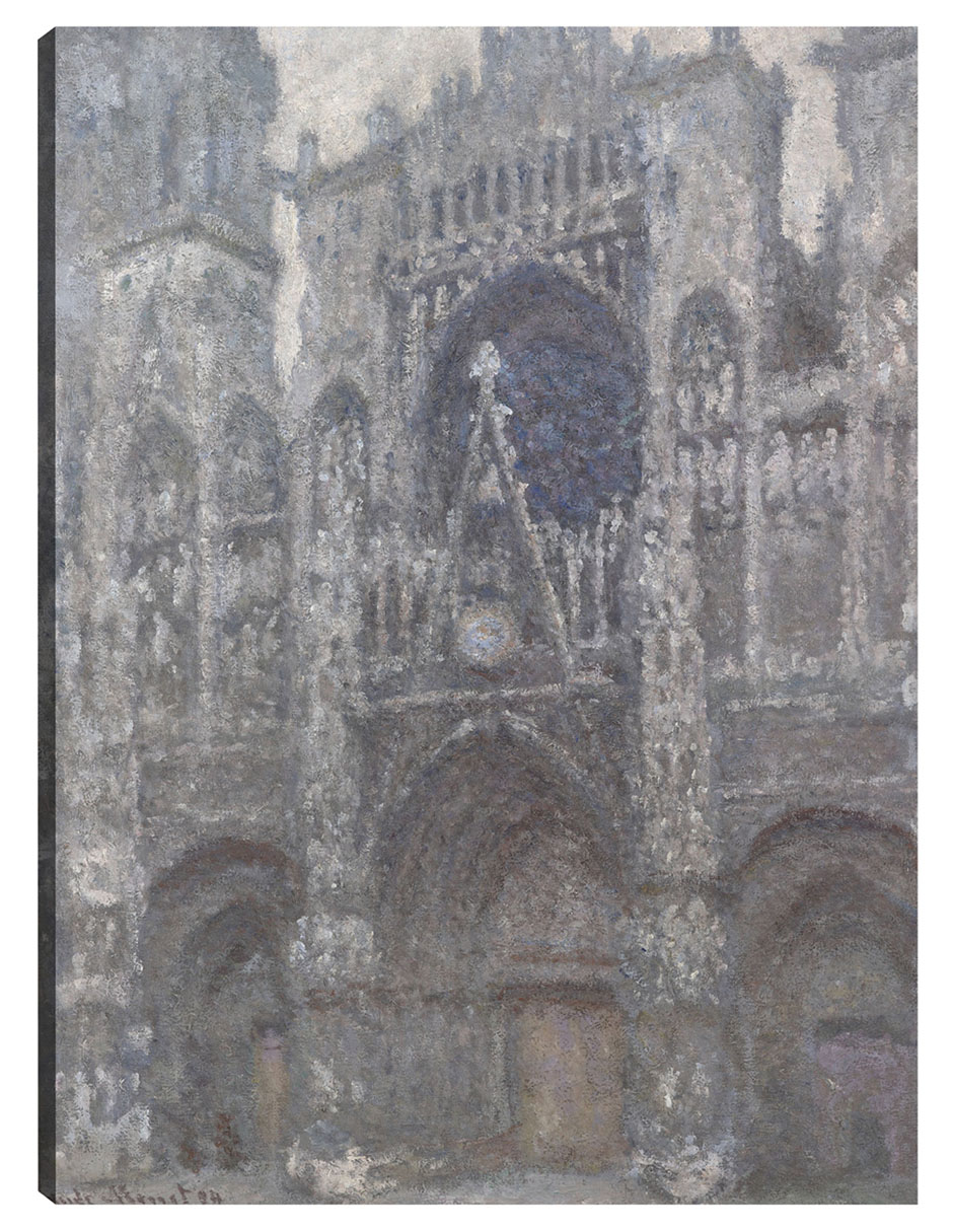 Cuadro decorativo La Catedral De Ruán. El Portal, Tiempo Gris (1892) técnica mixta Arquitectura