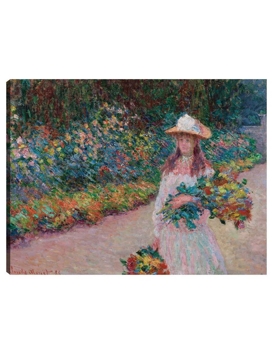 Cuadro decorativo Jovencita En El Jardín De Giverny (1888) técnica mixta Gente