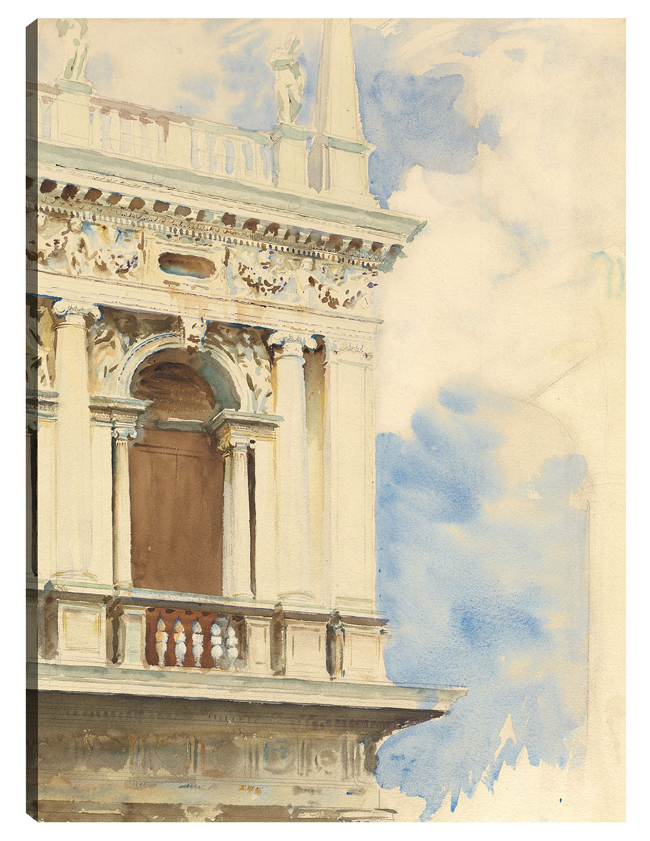 Cuadro decorativo Un Rincón De La Biblioteca De Venecia (1904-1907) técnica mixta Lugares