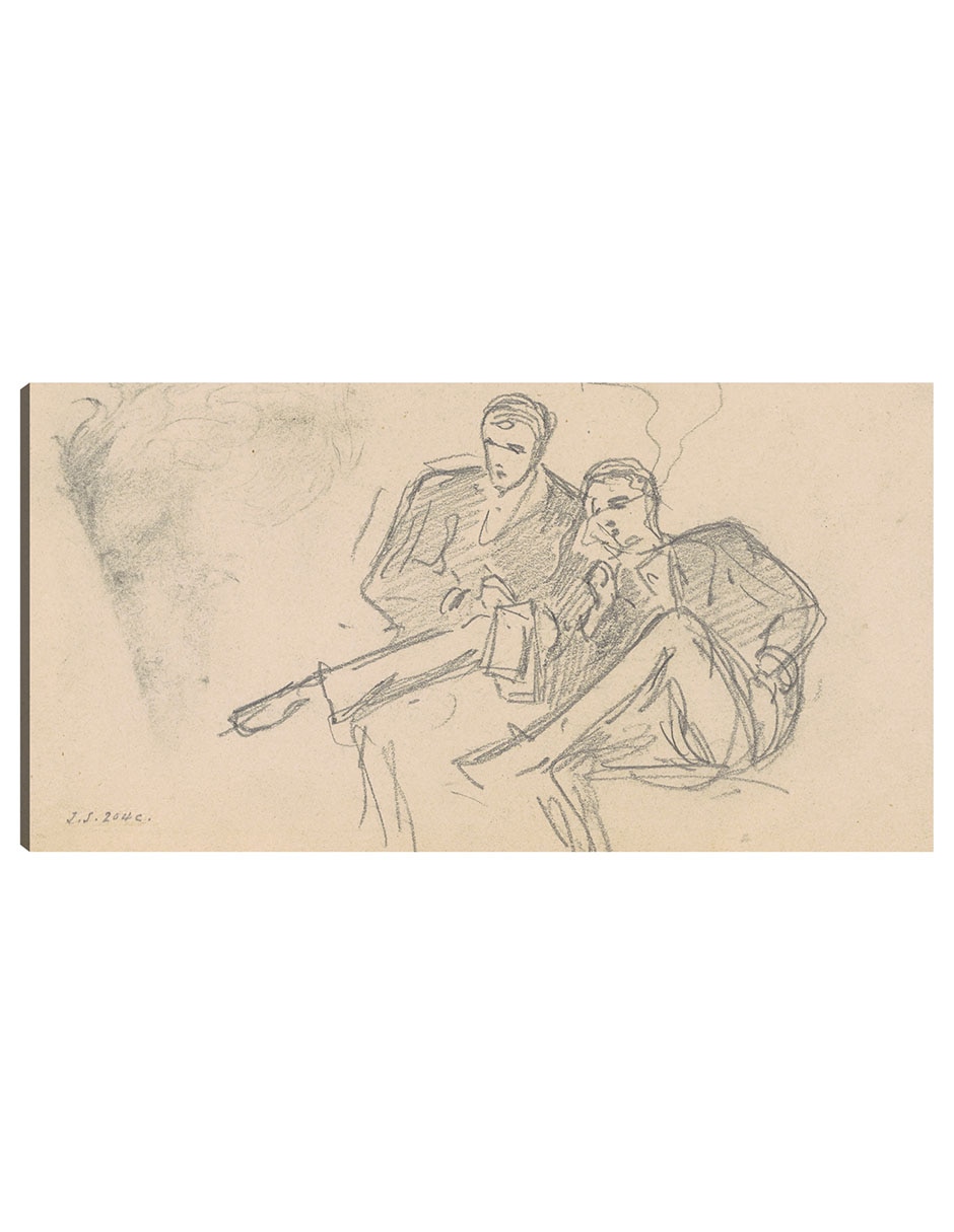 Cuadro decorativo Hombres Sentados (C. 1874-1877) técnica mixta Bocetos Cuadro decorativo Hombres Sentados (C. 1874-1877) técnica mixta Bocetos