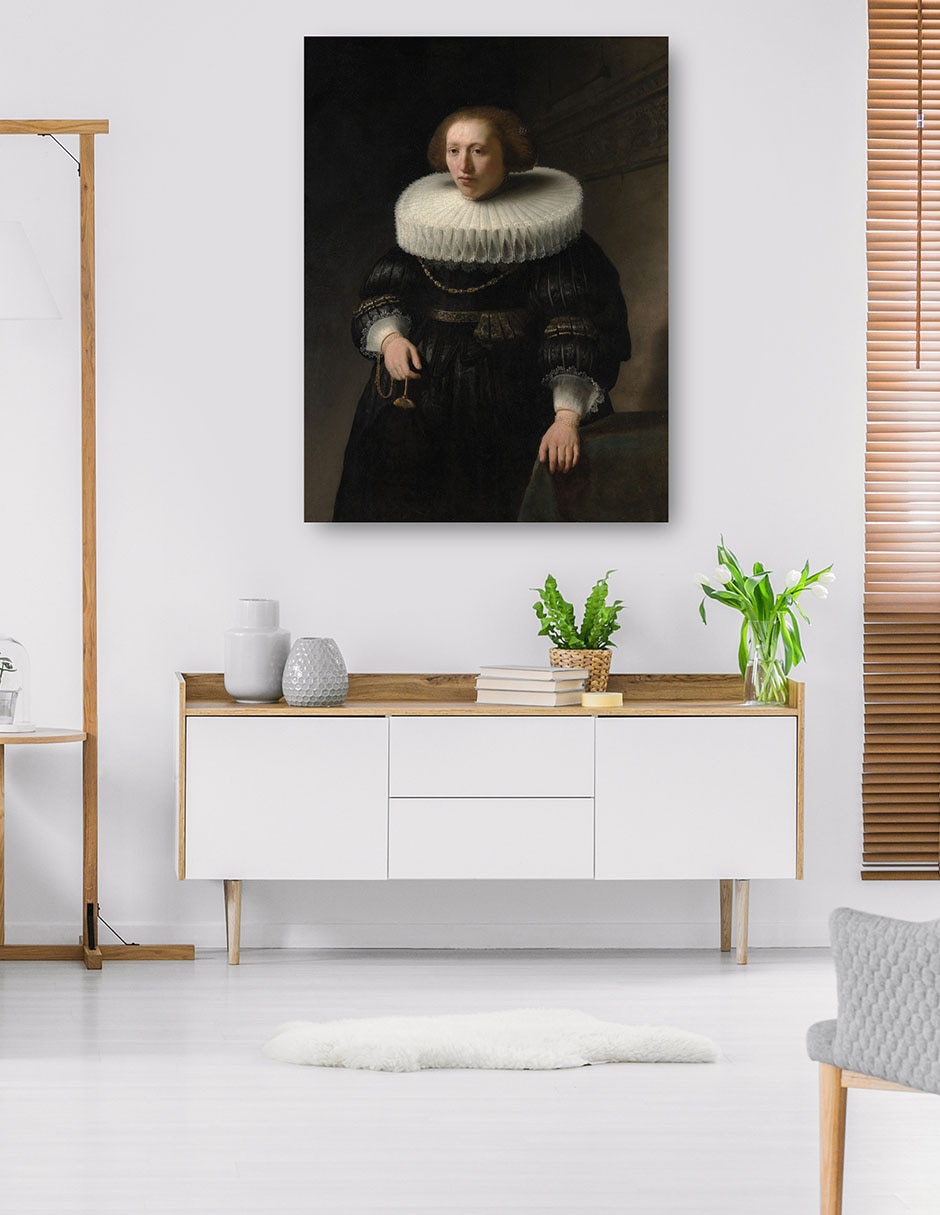Cuadro decorativo Retrato De Una Mujer (1632) técnica mixta Gente 4