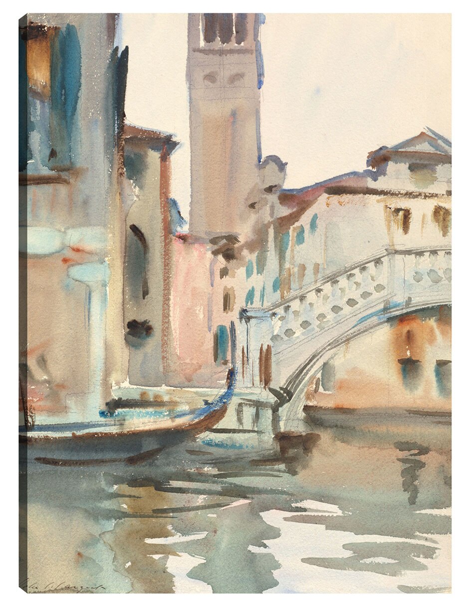 Cuadro decorativo Un Puente Y Campanario, Venecia (1902-1904) técnica mixta Puentes Cuadro decorativo Un Puente Y Campanario, Venecia (1902-1904) técnica mixta Puentes