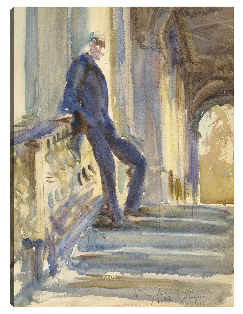 Cuadro decorativo Sir Neville Wilkinson En Las Escaleras Del Puente Palladiano En Wilton House (1904-1905) técnica mixta Gente Cuadro decorativo Sir Neville Wilkinson En Las Escaleras Del Puente Palladiano En Wilton House (1904-1905) técnica mixta Gente
