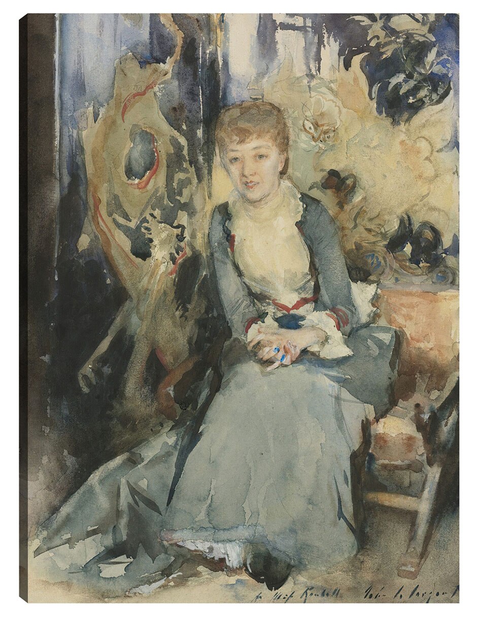 Cuadro decorativo Sra. Reubell Sentada Frente A Una Pantalla (Hacia 1884) técnica mixta Gente Cuadro decorativo Sra. Reubell Sentada Frente A Una Pantalla (Hacia 1884) técnica mixta Gente