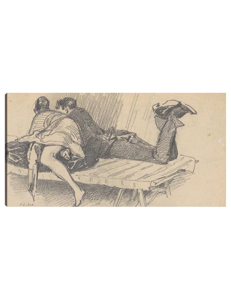 Cuadro decorativo Pareja En Un Catre (C. 1874-1877) técnica mixta Gente