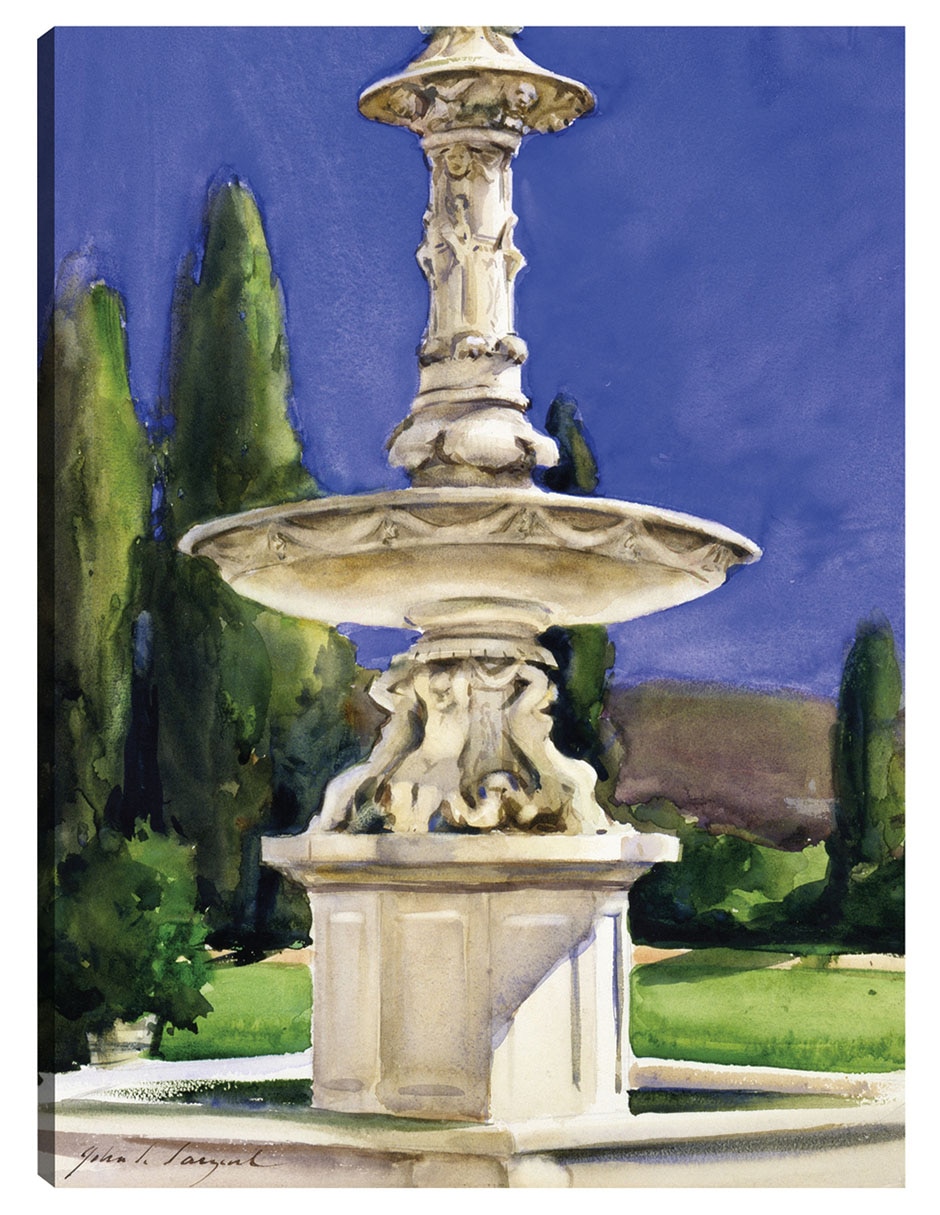 Cuadro decorativo Fuente De Mármol En Italia (Ca. 1907) técnica mixta Lugares