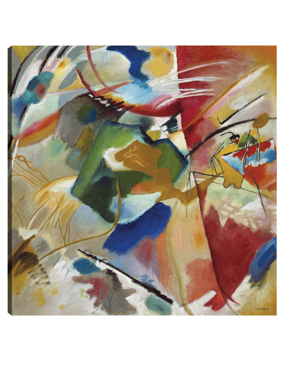 Cuadro decorativo Pintura Con Centro Verde (1913) técnica mixta Colores