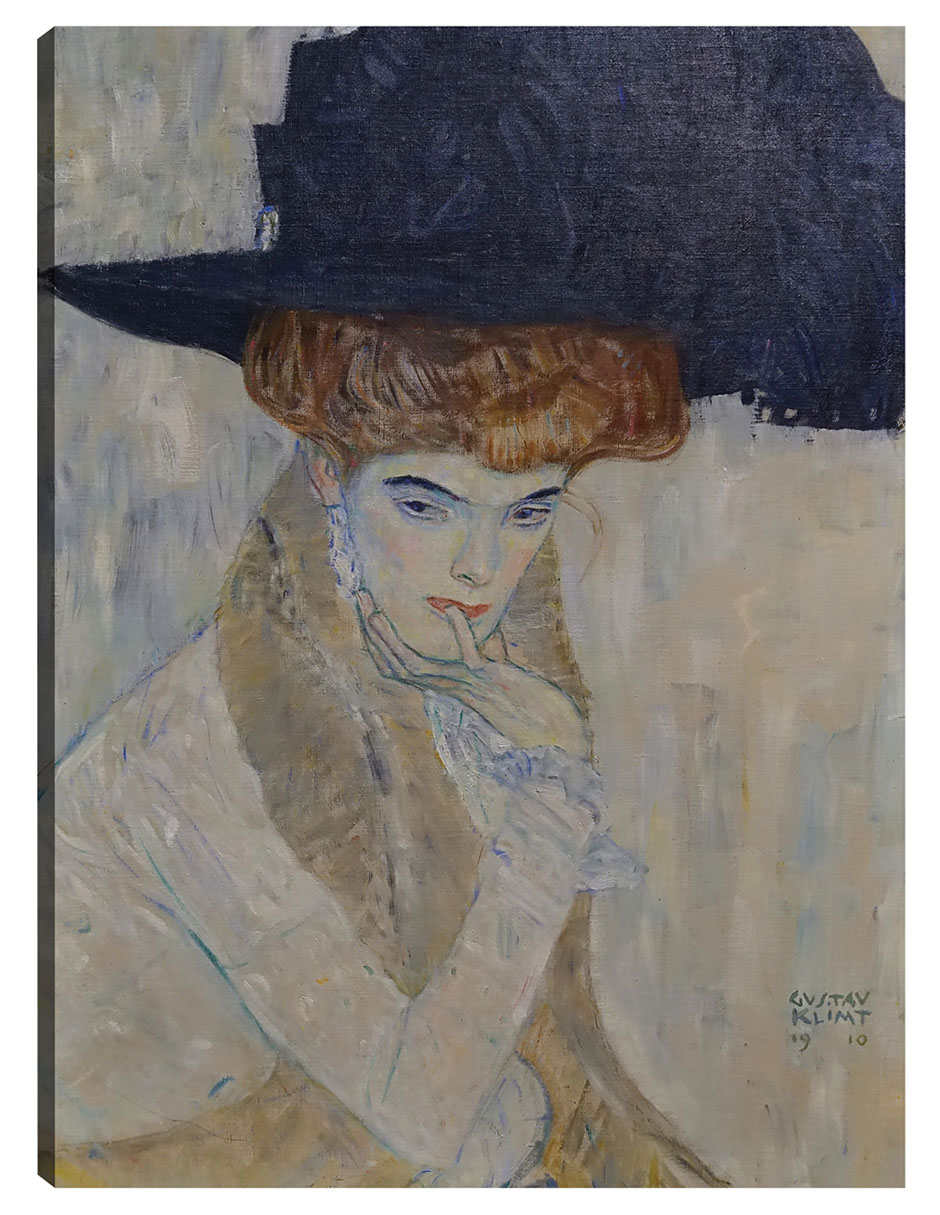 Cuadro decorativo El Sombrero De Plumas Negras (1910) técnica mixta Gente Cuadro decorativo El Sombrero De Plumas Negras (1910) técnica mixta Gente