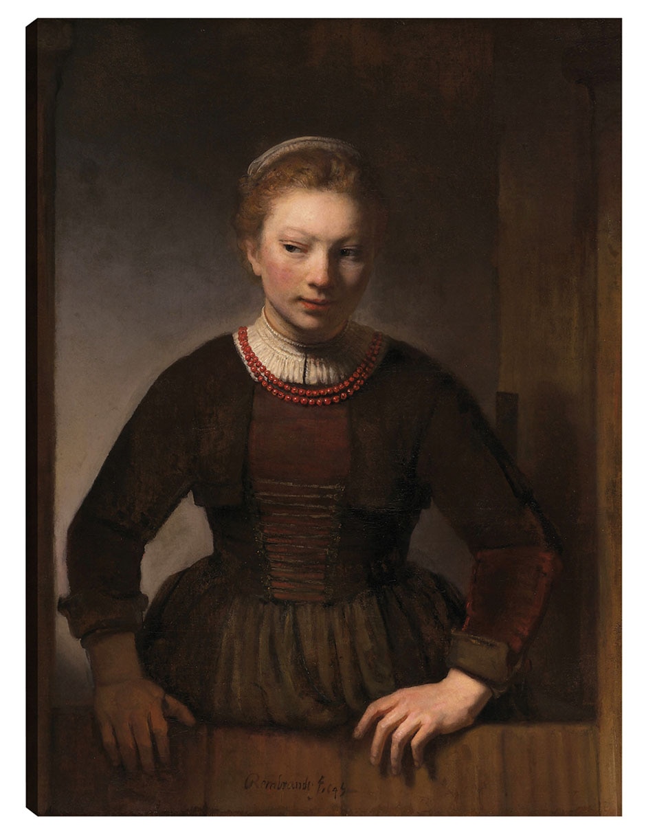 Cuadro decorativo Mujer Joven En Una Media Puerta Abierta (1645) técnica mixta Gente Cuadro decorativo Mujer Joven En Una Media Puerta Abierta (1645) técnica mixta Gente