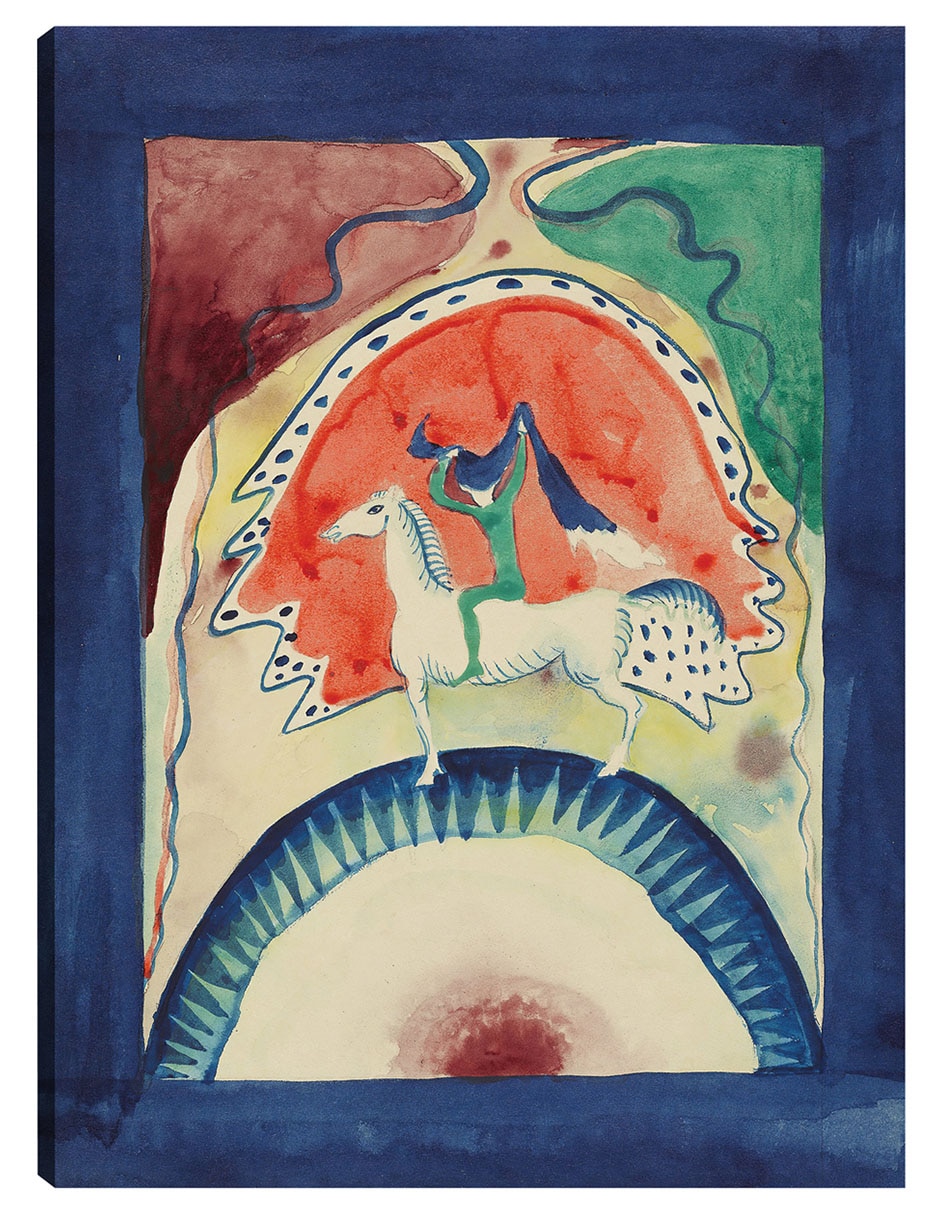 Cuadro decorativo Diseño Para La Portada Del Almanaque 'El Jinete Azul' (1911) técnica mixta Formas