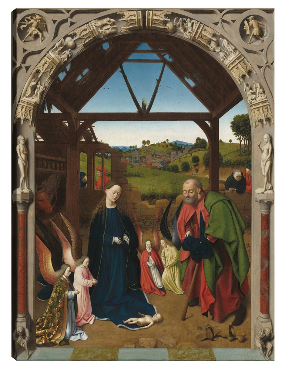 Cuadro decorativo La Natividad, C. 1450 técnica mixta Figuras Celestiales Cuadro decorativo La Natividad, C. 1450 técnica mixta Figuras Celestiales