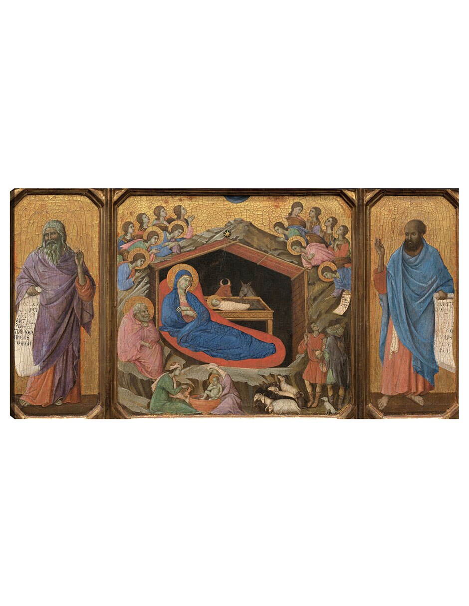 Cuadro decorativo La Natividad Con Los Profetas Isaías Y Ezequiel, 1308-1311 técnica mixta Figuras Celestiales Cuadro decorativo La Natividad Con Los Profetas Isaías Y Ezequiel, 1308-1311 técnica mixta Figuras Celestiales