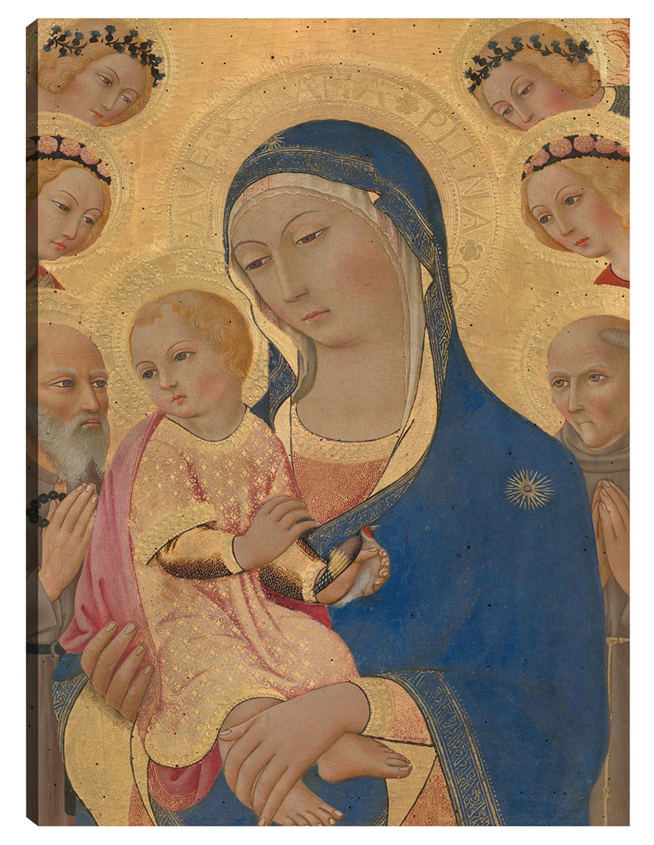 Cuadro decorativo La Virgen y el Niño con San Jerónimo, San Bernardino y ángeles, c. 1460/1470 técnica mixta Vírgenes 1