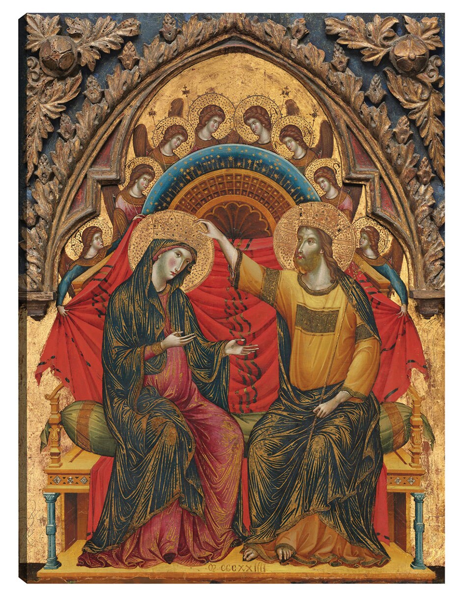 Cuadro decorativo La Coronación De La Virgen, 1324 técnica mixta Vírgenes