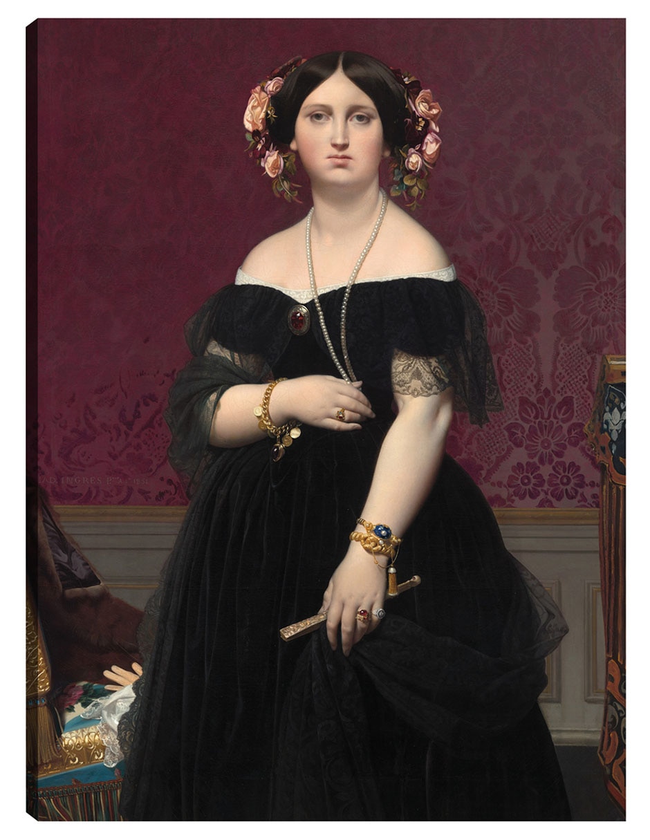 Cuadro decorativo Señora Moitessier C. 1851 técnica mixta Gente