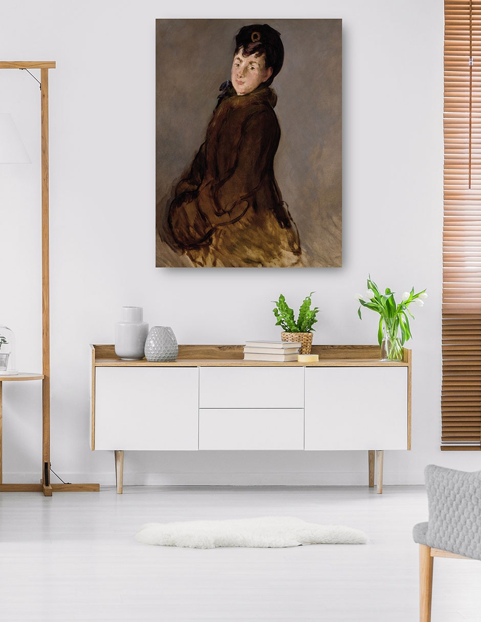 Cuadro decorativo Retrato De Isabelle Lemonnier Con Manguito (Alrededor De 1879-80) técnica mixta Gente 4