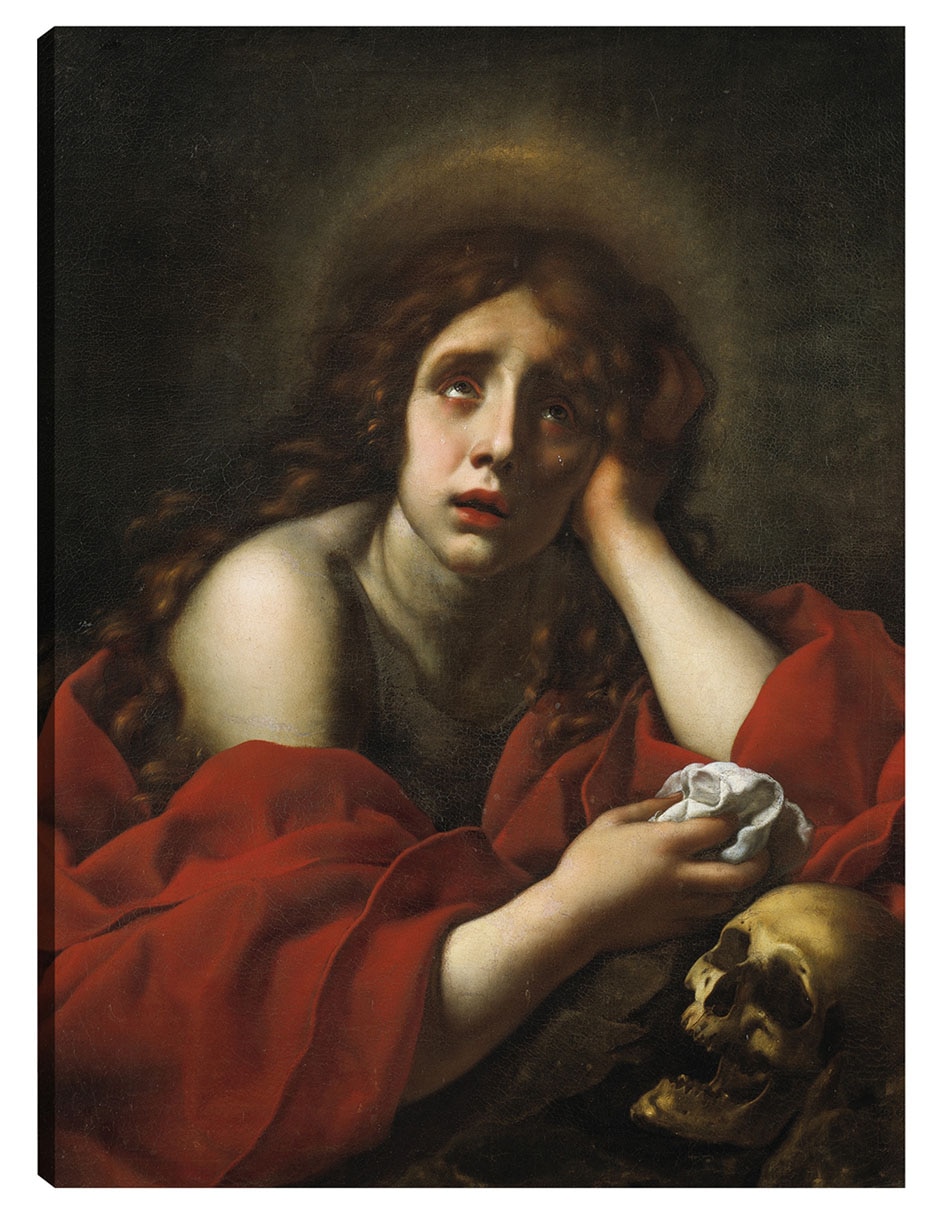 Cuadro decorativo La Penitente María Magdalena técnica mixta Figuras Celestiales Cuadro decorativo La Penitente María Magdalena técnica mixta Figuras Celestiales