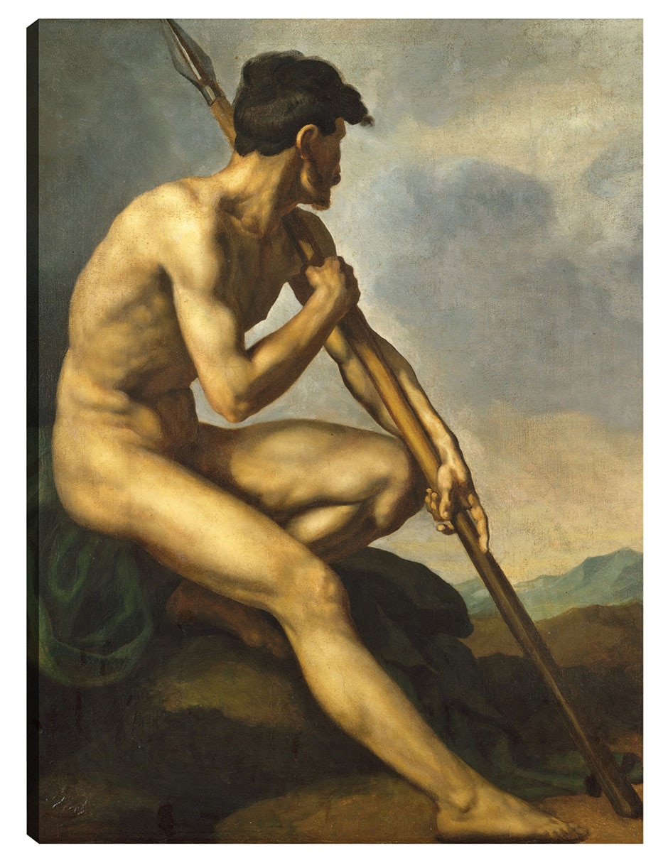 Cuadro decorativo Guerrero Desnudo Con Lanza C. 1816 técnica mixta Gente Cuadro decorativo Guerrero Desnudo Con Lanza C. 1816 técnica mixta Gente