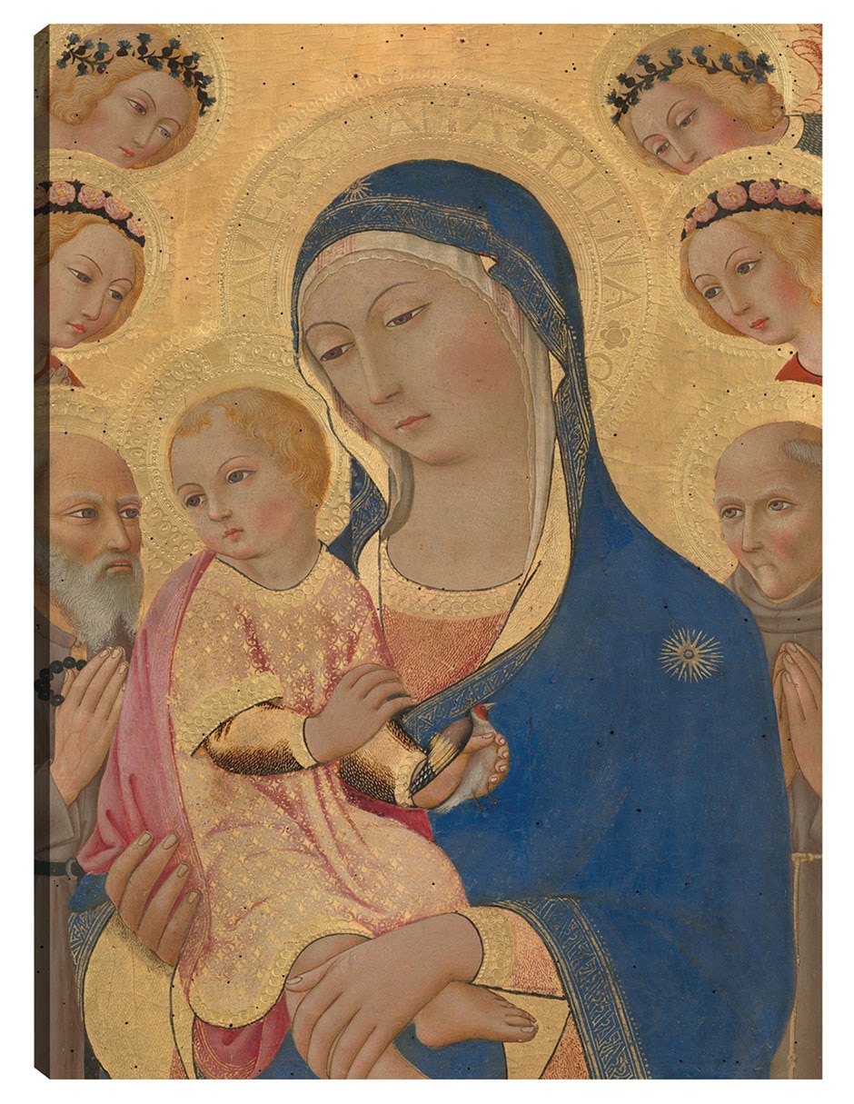 Cuadro decorativo La Virgen y el Niño con San Jerónimo, San Bernardino y Ángeles c. 1460/1470 técnica mixta Vírgenes 1