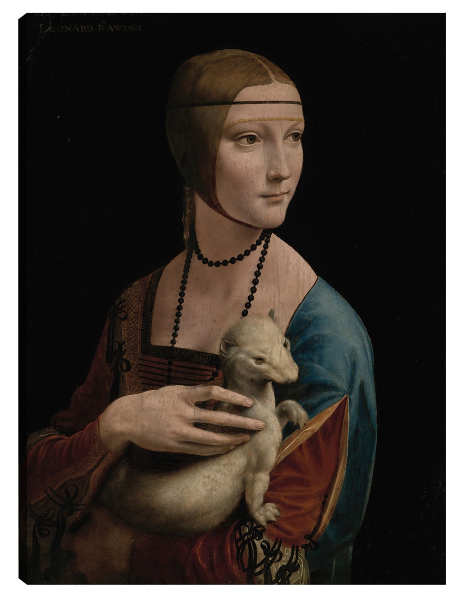 Cuadro decorativo La Dama Del Armiño - Retrato De Cecilia Gallerani (Ca.1473-1536) (1490) técnica mixta Gente