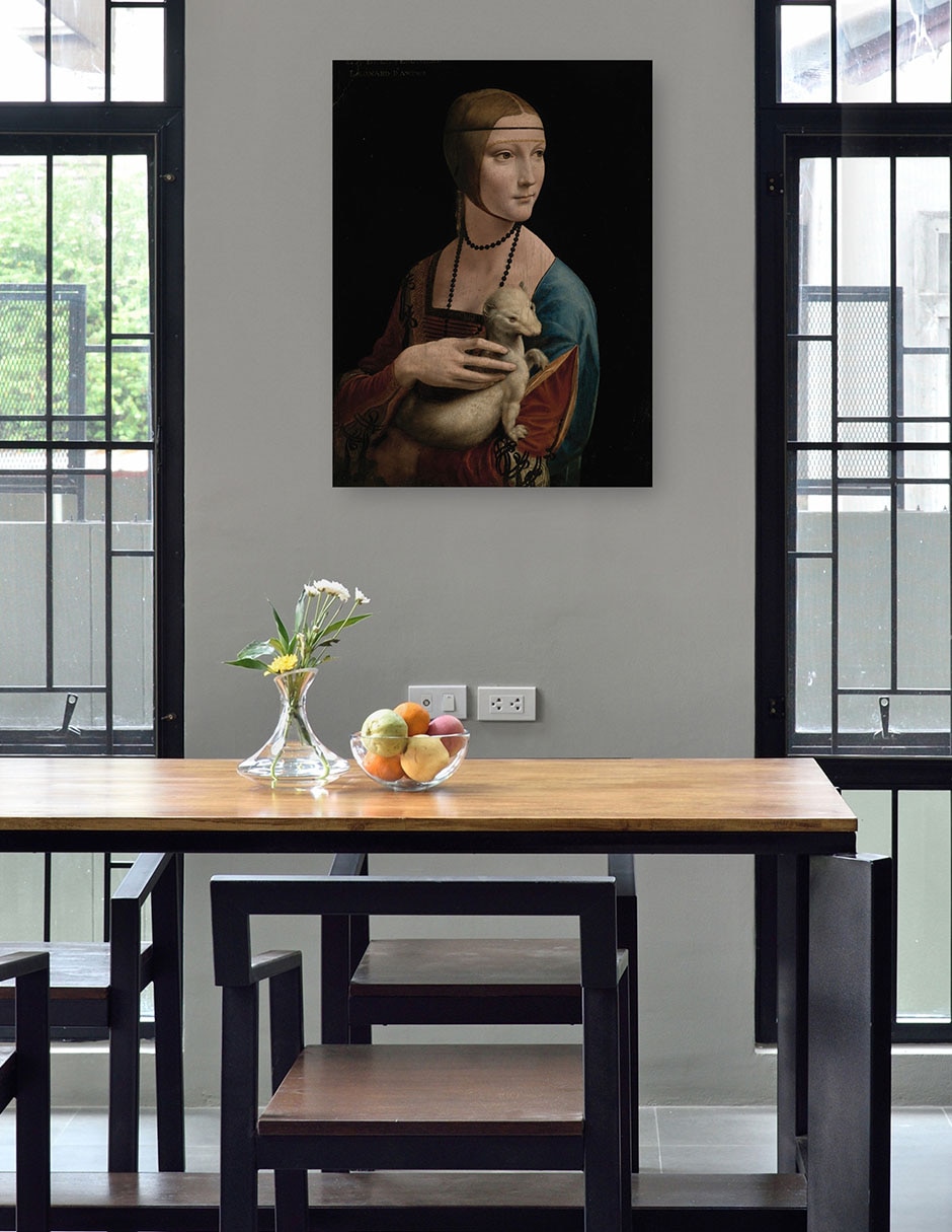 Cuadro decorativo La Dama Del Armiño - Retrato De Cecilia Gallerani (Ca.1473-1536) (1490) técnica mixta Gente 4