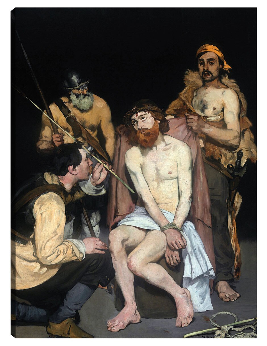 Cuadro decorativo Jesús Burlado Por Los Soldados (1865) técnica mixta Figuras Celestiales Cuadro decorativo Jesús Burlado Por Los Soldados (1865) técnica mixta Figuras Celestiales
