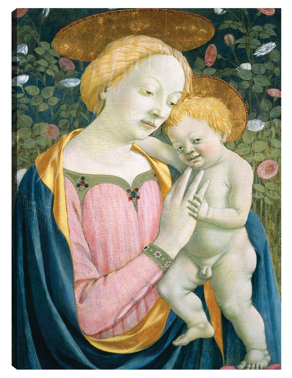 Cuadro decorativo La Virgen y el Niño c. 1445/1450 técnica mixta Cuadros Jr Vírgenes