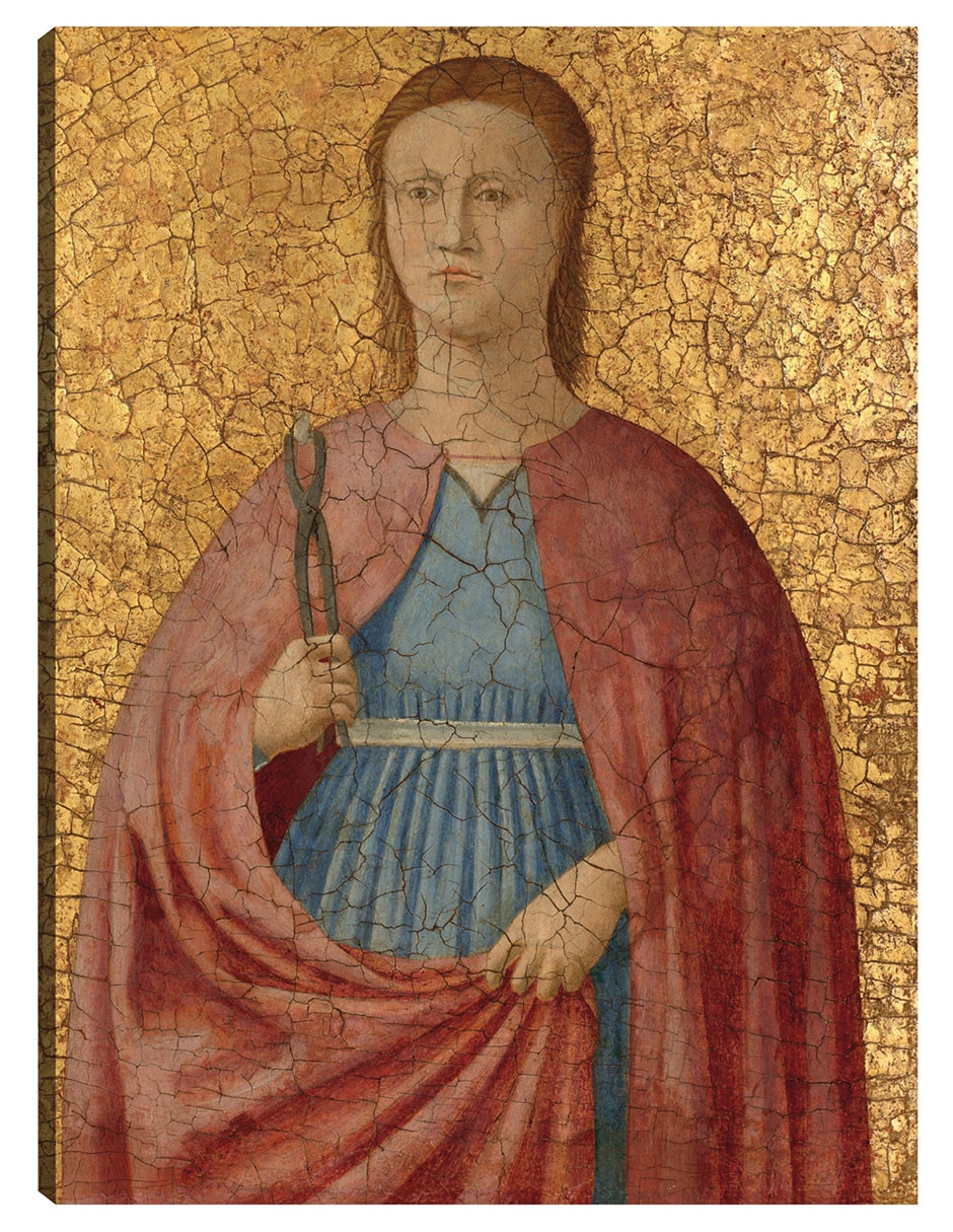 Cuadro decorativo Santa Apolonia técnica mixta Figuras Celestiales