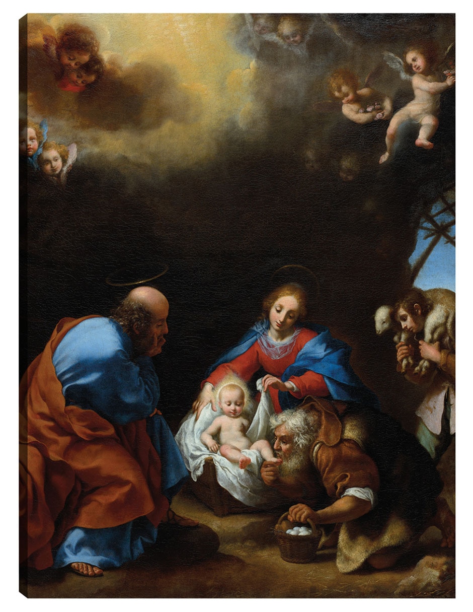 Cuadro decorativo Adoración De Los Pastores (C. 1670) técnica mixta Pesebre